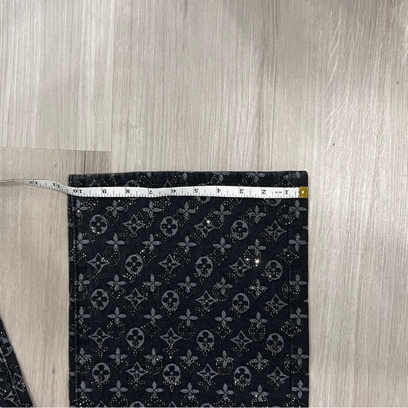 Designer Rep Jeans With Marcasite Rhinestones - Picture 13 of 14